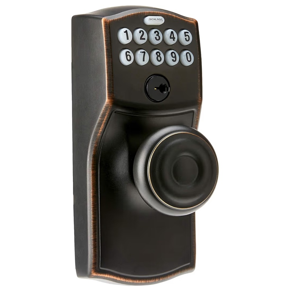 Schlage Matte Black Keyless Electronic Keypad Deadbolt Lock - Picture 5 of 7